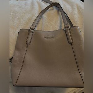 kate spade gray Leather Satchel/cross-body purse